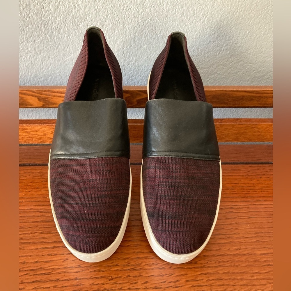 Vince Ward platform sneakers Women’s Size 11 M black and burgandy